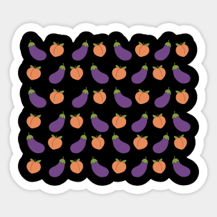 Eggplant and Peach Sticker